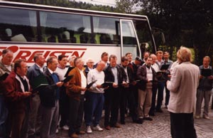 Gesangspause auf Sngerfahrt